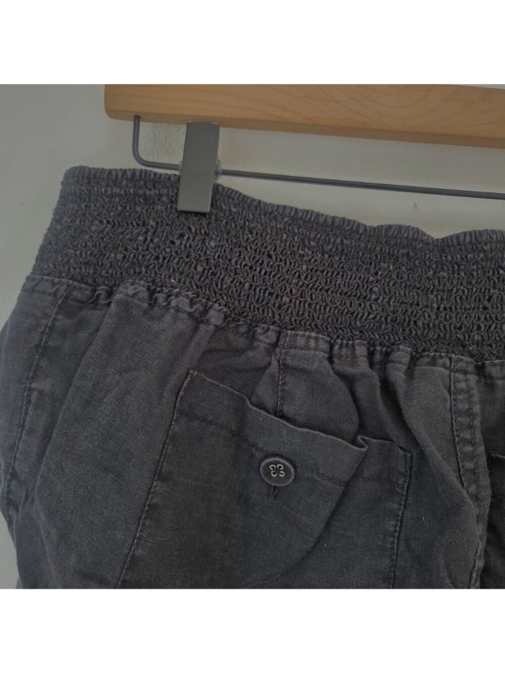 BUNDLE (2) Motherhood Maternity 100% Linen Pants Elastic Pull-On Size M - Picture 15 of 16
